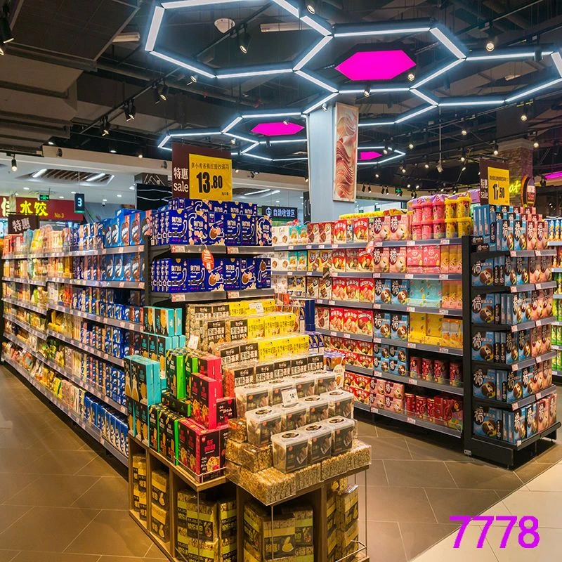 零食水果货架服装直播背景墙布主播背景仓库背景3D超市货架背景