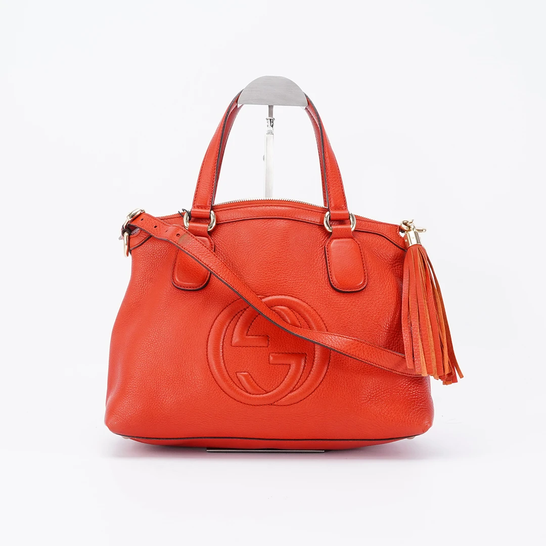 95新 GUCCI/古驰 【一口价】soho托特包流苏拉链/BG23002118