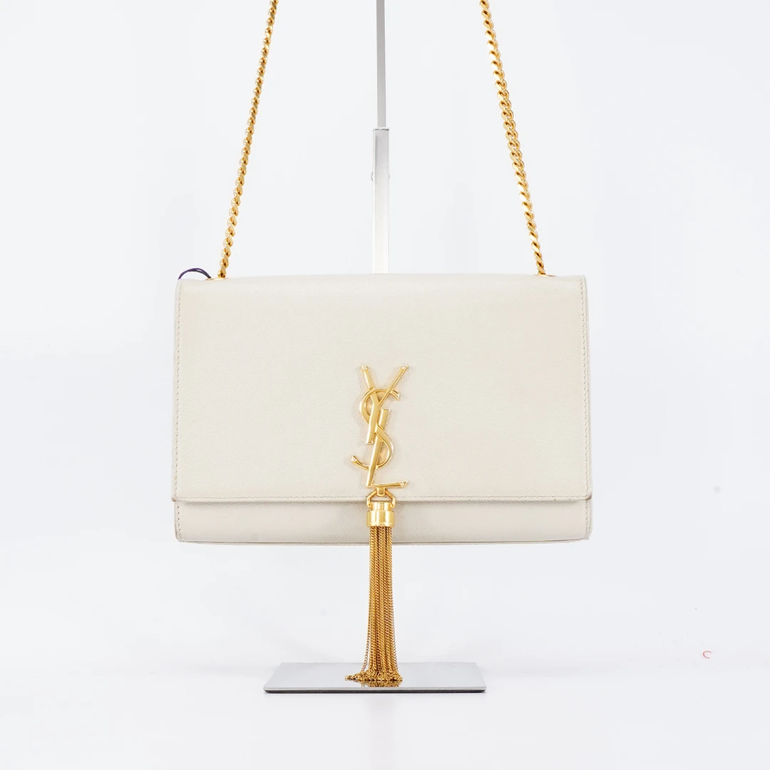 99新 YSL/圣罗兰  流苏包中号鱼子酱/BG22013645/98新