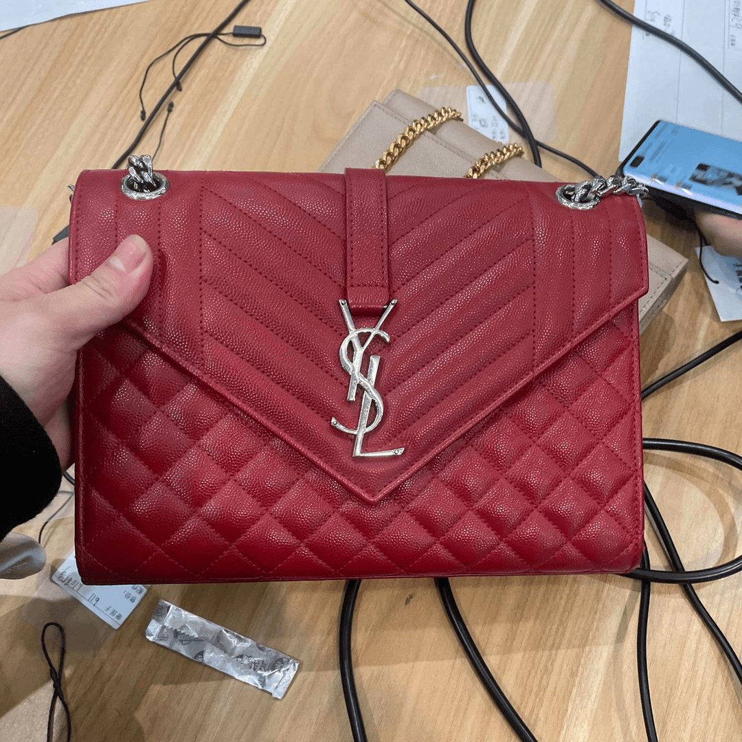 95新  YSL Envelope红色中号/ b13