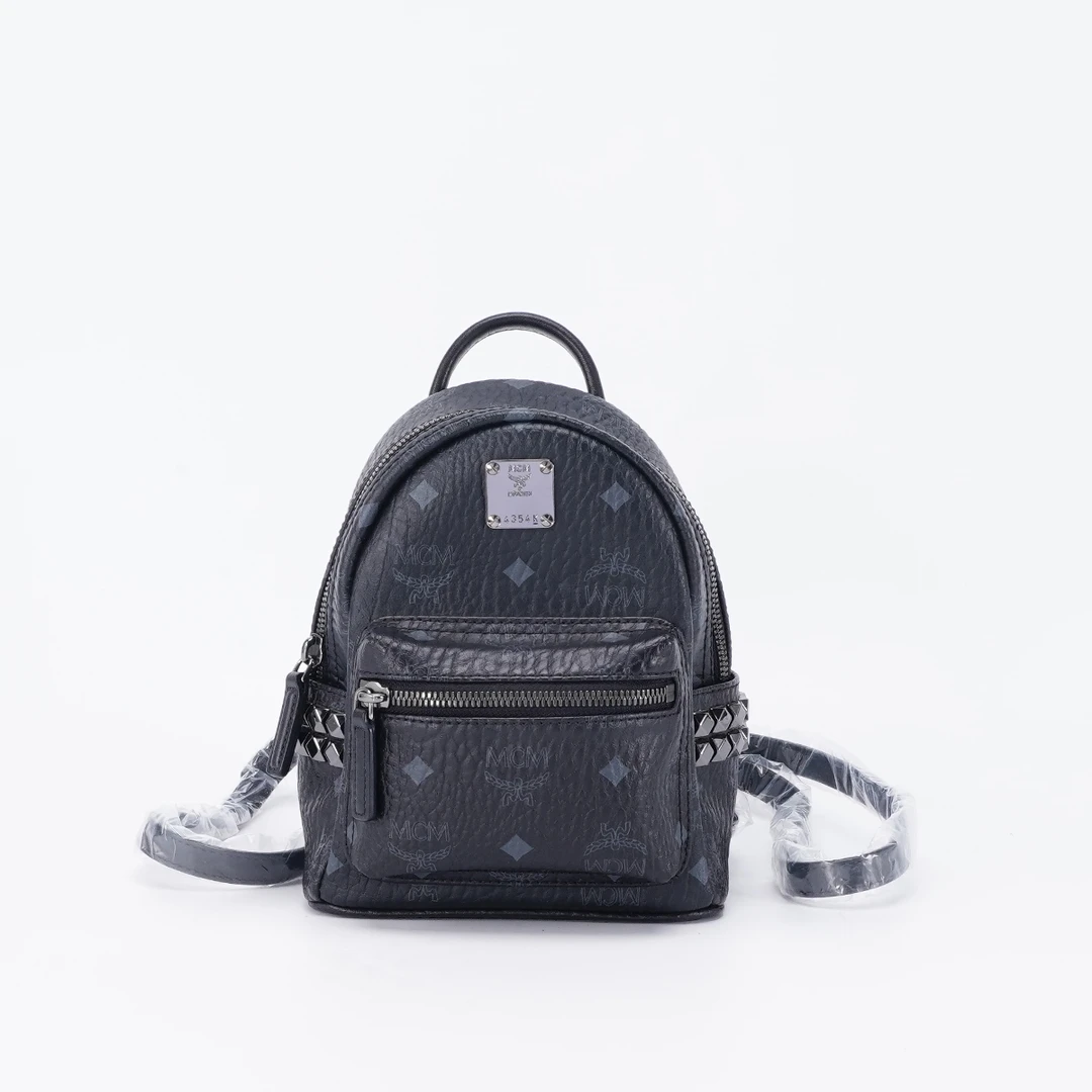 95新 MCM 双肩包mini 黑色/BG22005844/桔夕