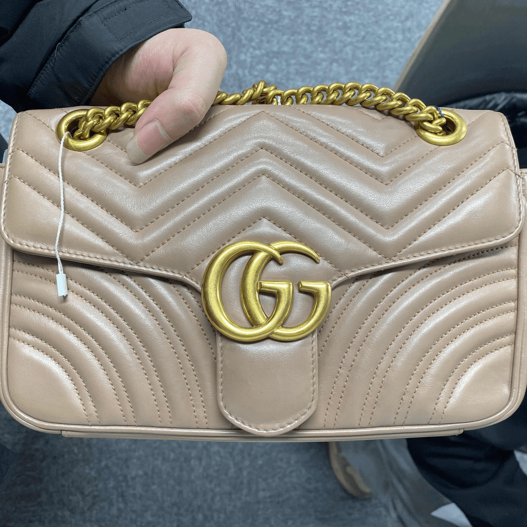 95新  GUCCI 马蒙26奶茶色 /B03  yy20