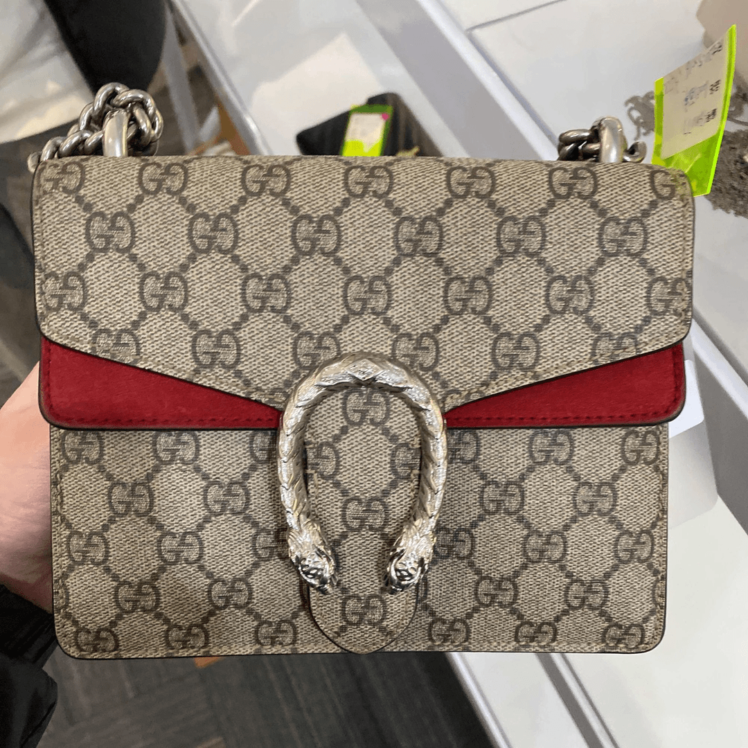 95新  GUCCI 酒神拼红 / b16