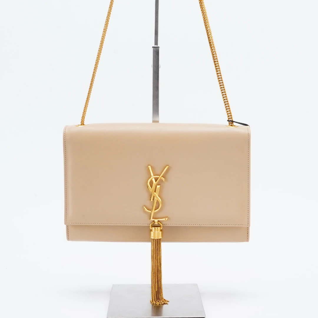 95新 YSL/圣罗兰 流苏包中号光面/BG22017714