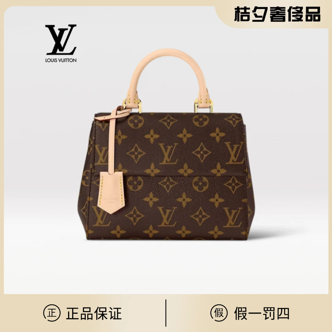 99新 LouisVuitton/路易威登 【桔夕静文】cluny mini斜挎包