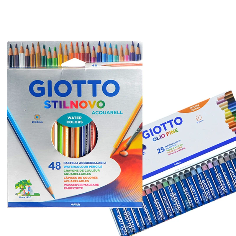 意大利GIOTTO齐多48色彩铅+Giotto Olio 25色油画棒F.I.LA.