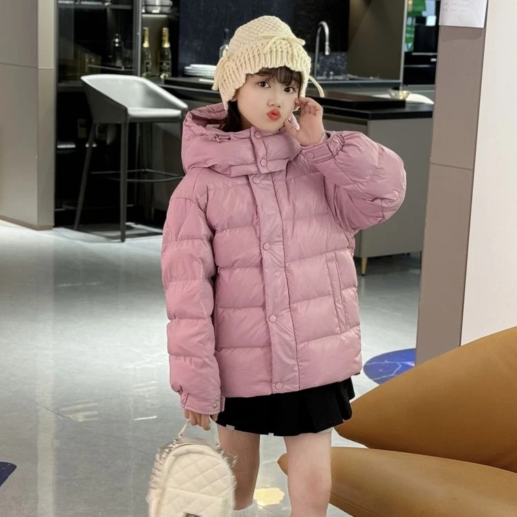 女童冬装羽绒服24新款洋气儿童冬季加厚白鸭绒小女孩韩外套上衣