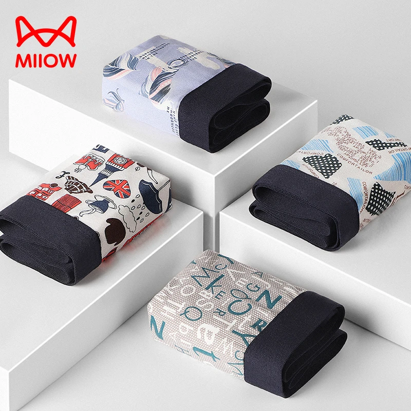 猫人男士内裤男款夏季薄款冰丝透气无痕四角裤青少年运动平角裤