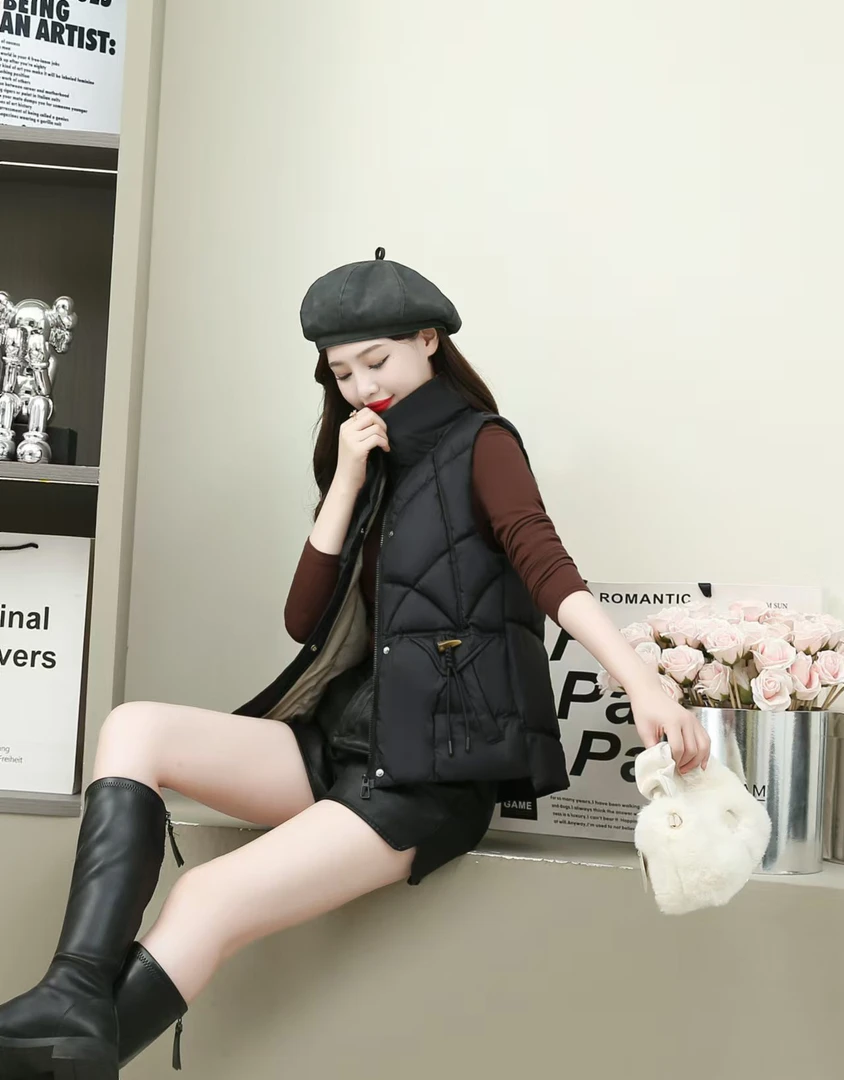 新款轻薄撞色显瘦洋气休闲马甲6120