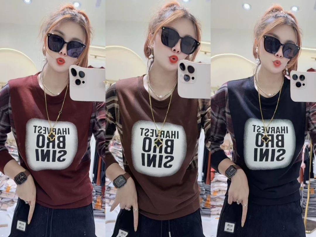 新款重工刺绣洋气休闲卫衣2806