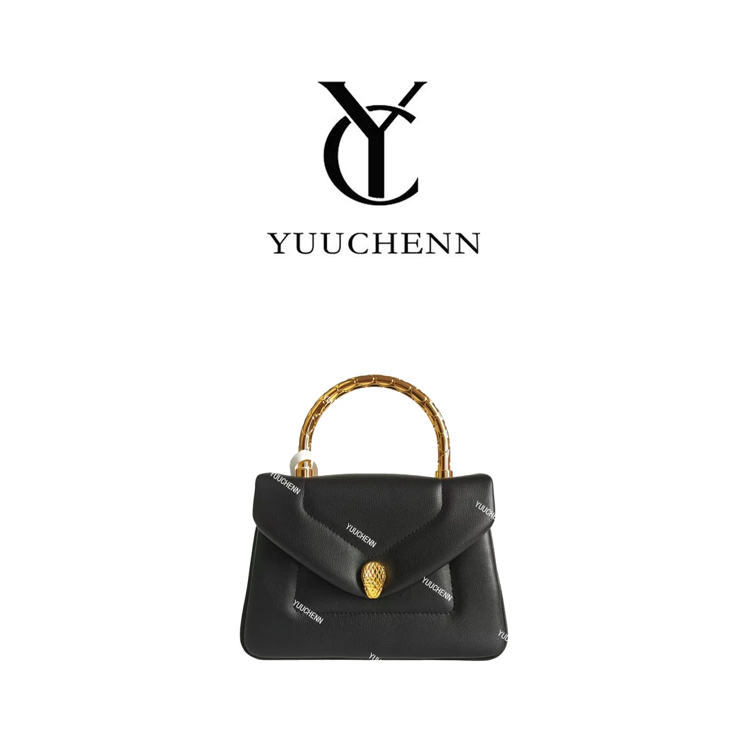 YUUCHENN“中古蛇头”20cm原创设计高定真皮包 HH652