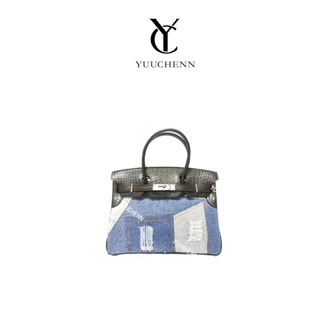 YUUCHENN“中古铂金”30cm原创设计高定真皮包