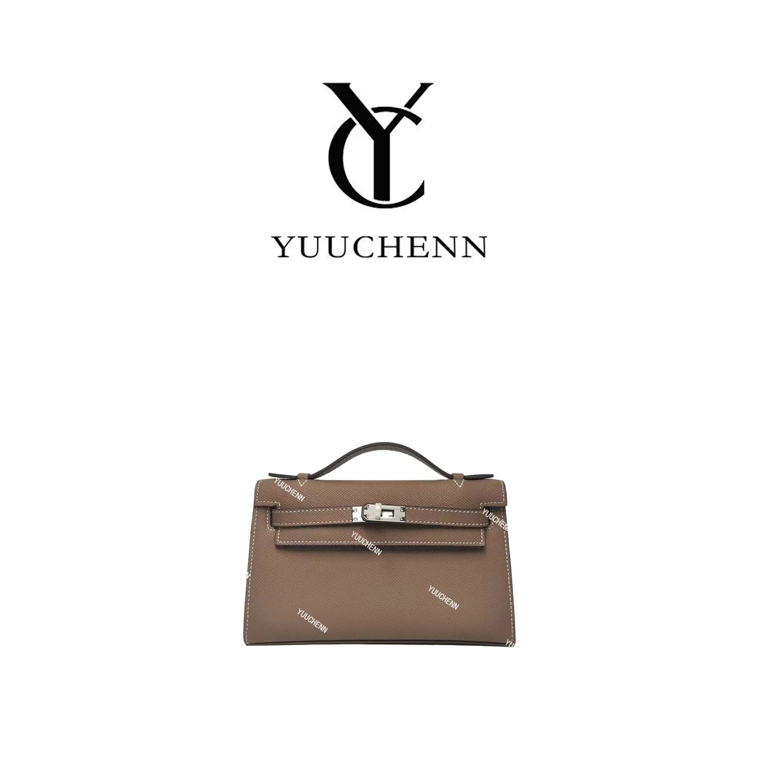 YUUCHENN“中古凯丽”22cm原创设计高定真皮包 HH1659