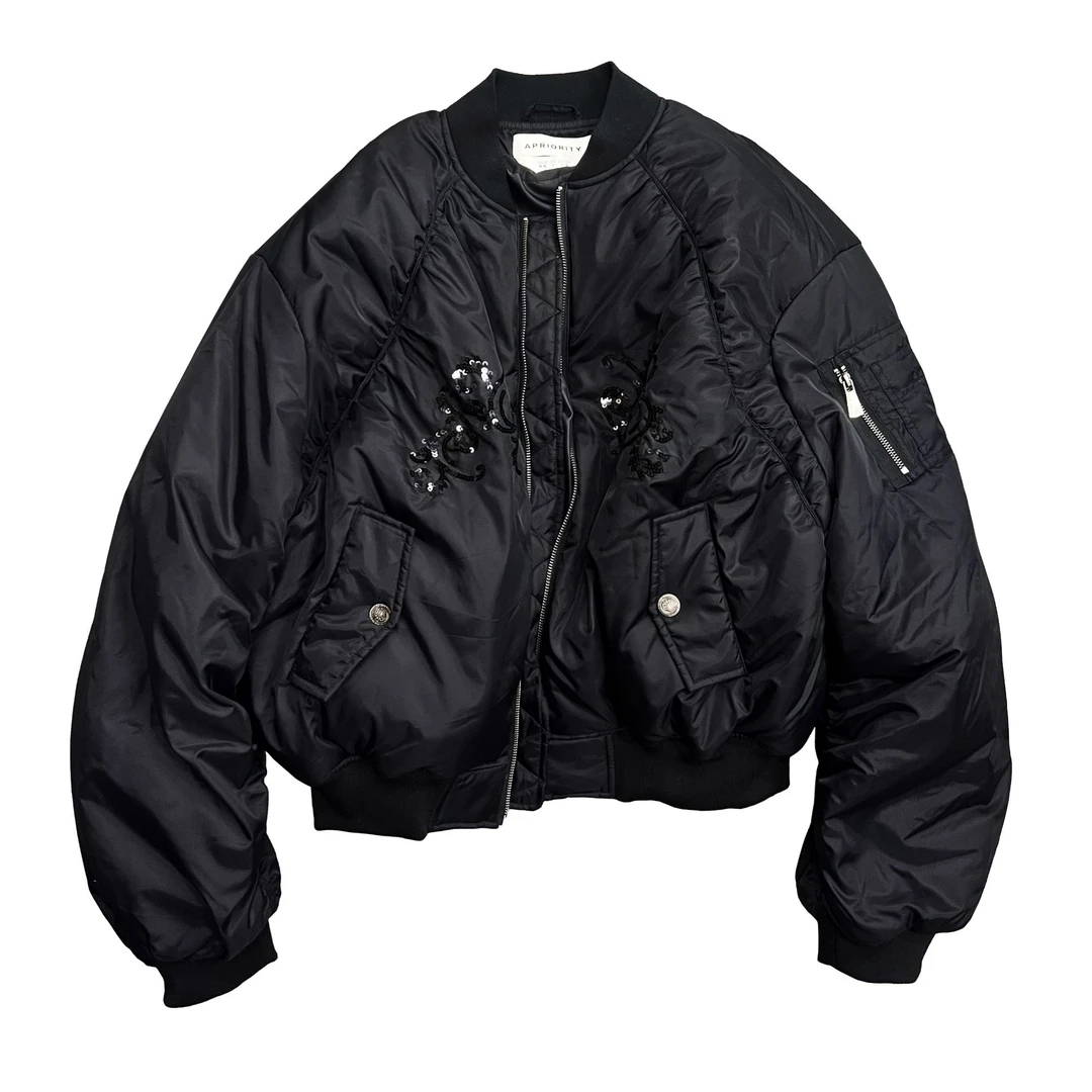 APRIORITY先验 浮士德3M新雪丽棉冬季MA-1棉服Bomber夹克