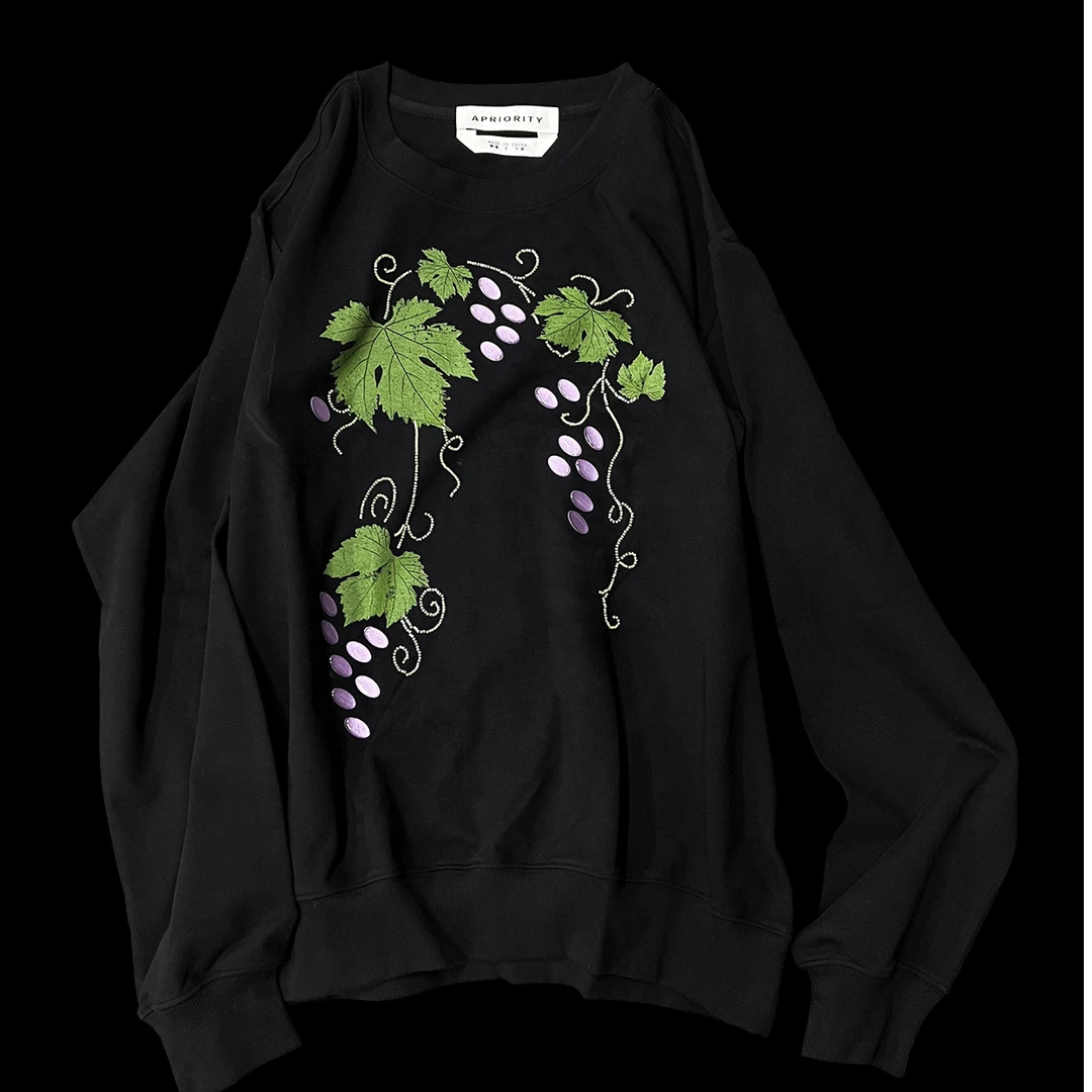 APRIORITY先验  24AW<葡萄>原创休闲廓形水果卫衣潮流秋季