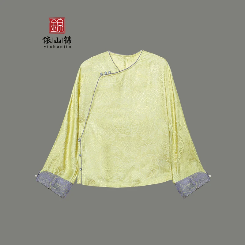 【海水江崖】桑蚕丝国风新中式斜襟上衣·23S0077-2
