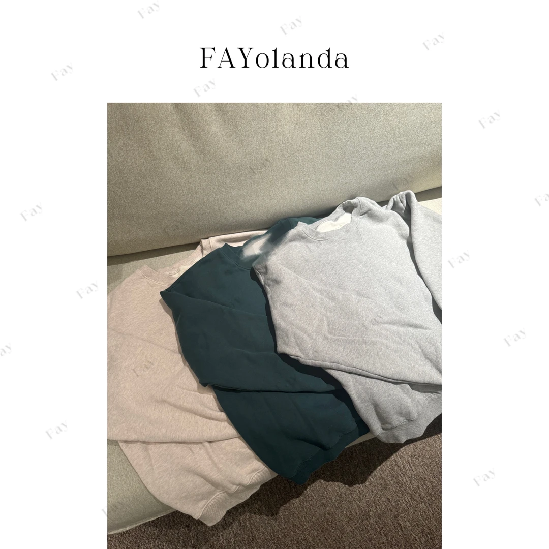 FAY  | 秋冬圆领后背印花加绒卫衣（2H1370）