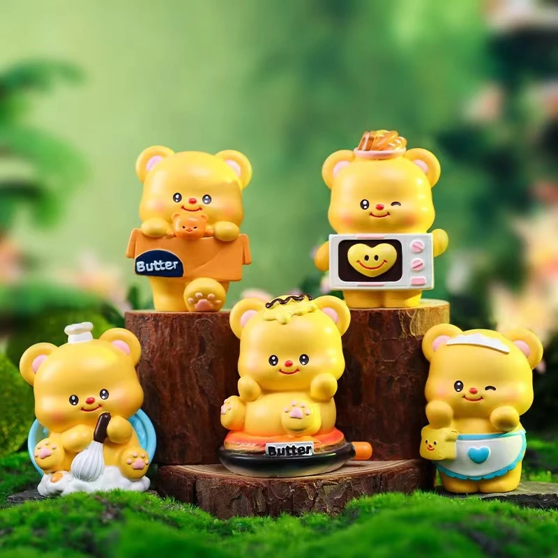 【拆盒】奶呼呼黄油小熊盲盒摆件