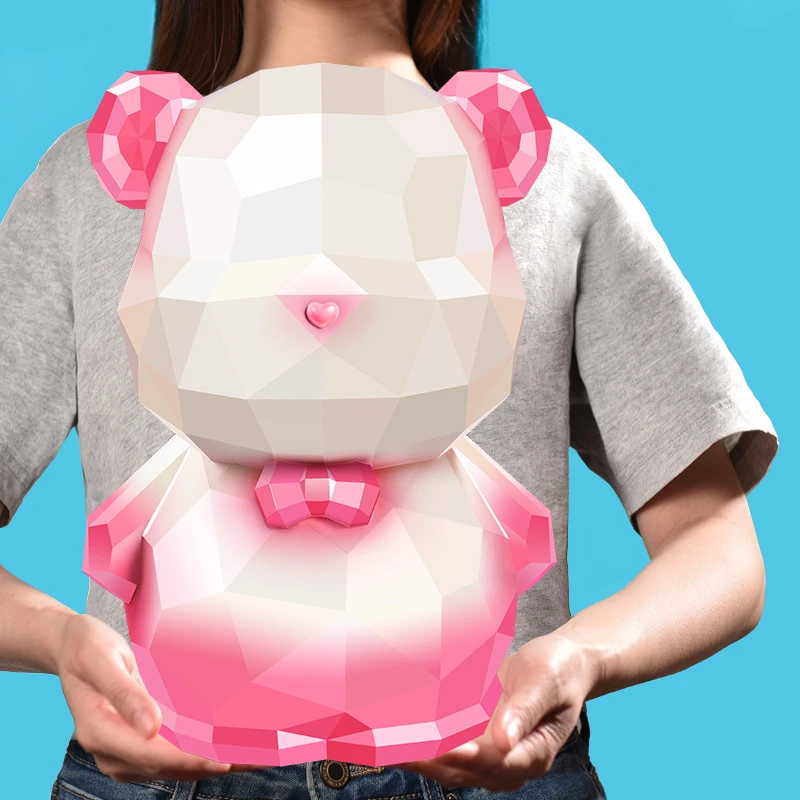 创意几何暴力熊存钱罐储蓄罐摆件只进不出男女孩儿童装饰品礼物