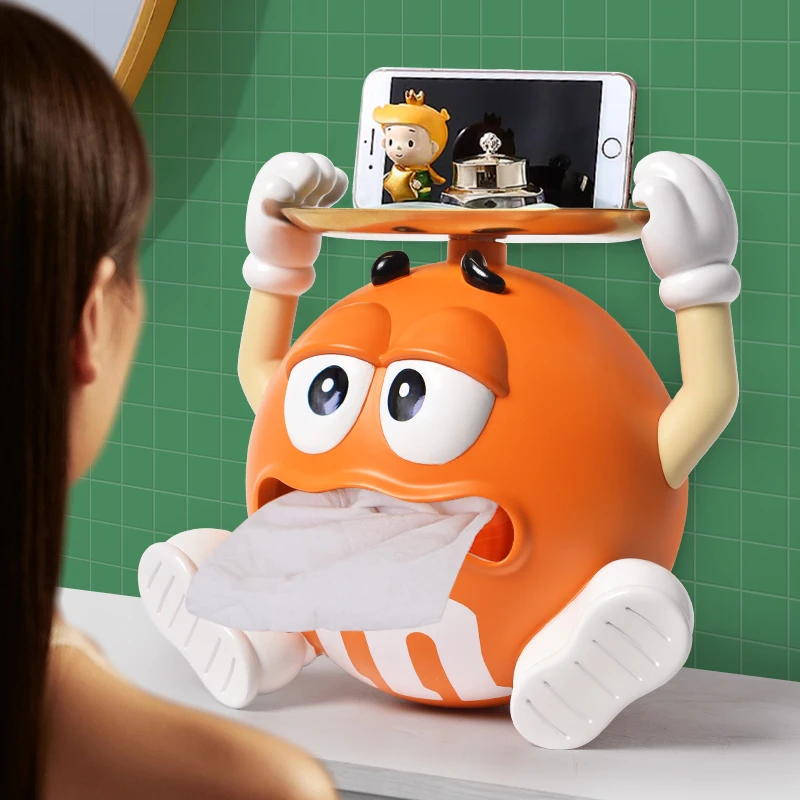 瑾礼松弛感mm豆纸巾盒多功能收纳抽纸盒卫生间免打孔壁挂乔迁礼物