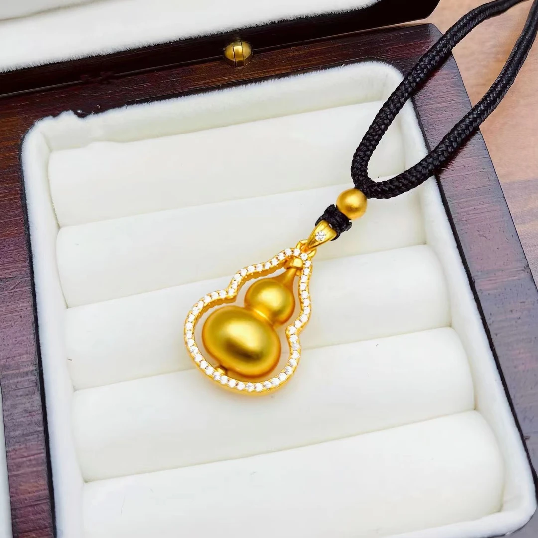 合金吊坠 时尚点钻旋转小葫芦 百搭精致气质