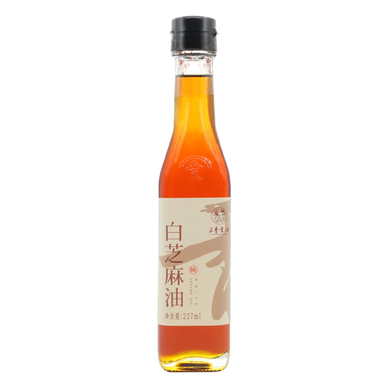 三丰香油纯小磨香油芝麻油白芝麻调味调味油调味品227ml