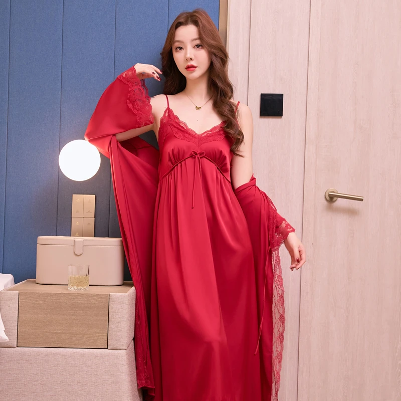 性感睡衣女夏季冰丝2025新款网红爆款春秋长款吊带睡裙轻奢高级感