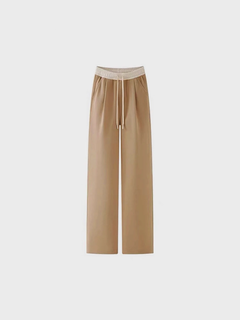 大码加大加长加厚加绒高腰垂感直筒裤显瘦拖地阔腿裤休闲百搭长裤