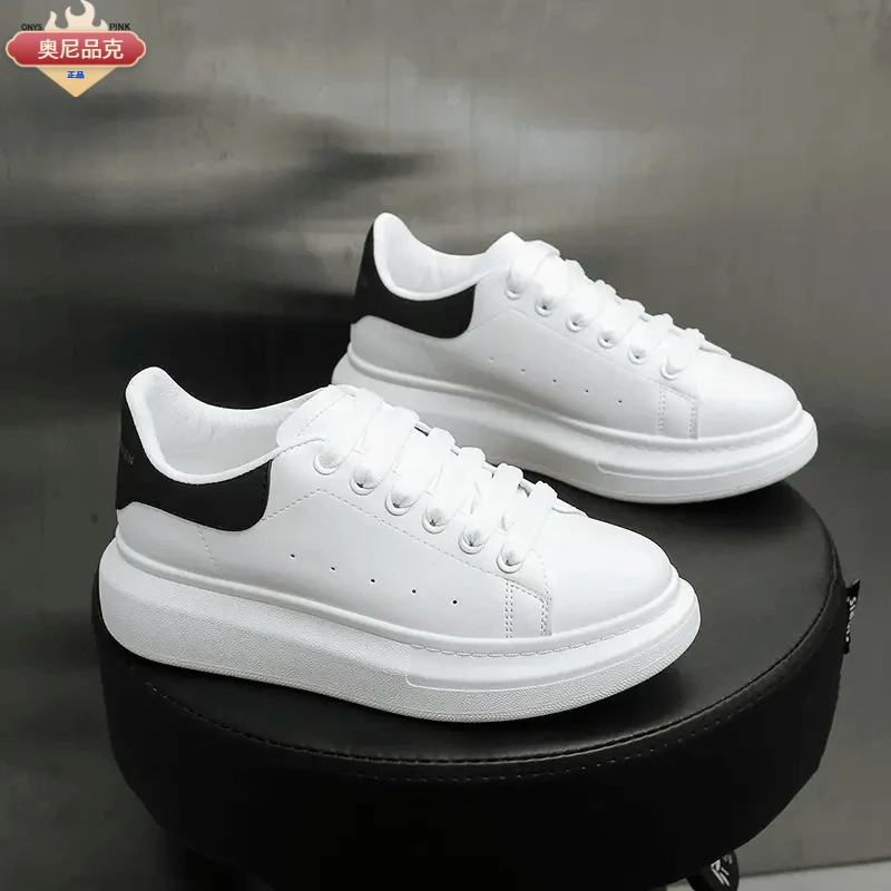 时尚舒适透气小白鞋女鞋新款春秋潮流百搭运动鞋痞帅厚底增高板鞋