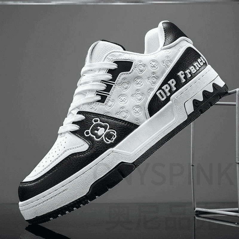 秋季新款暴力小熊情侣潮流低帮男休闲鞋学生运动板鞋舒适潮牌高级