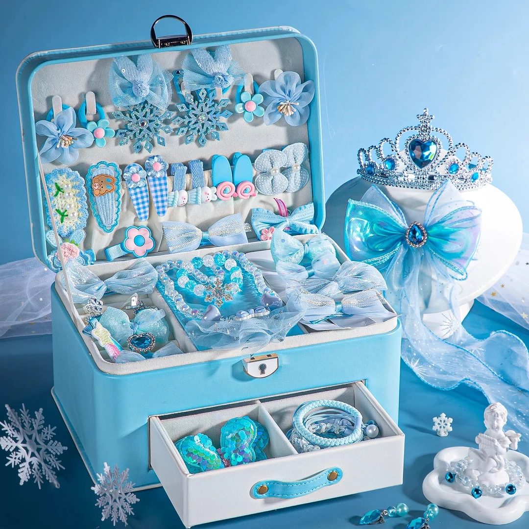 聪慧脑瓜儿童礼物女孩冰雪发饰礼盒高端大气7-12岁仪式感公主玩具