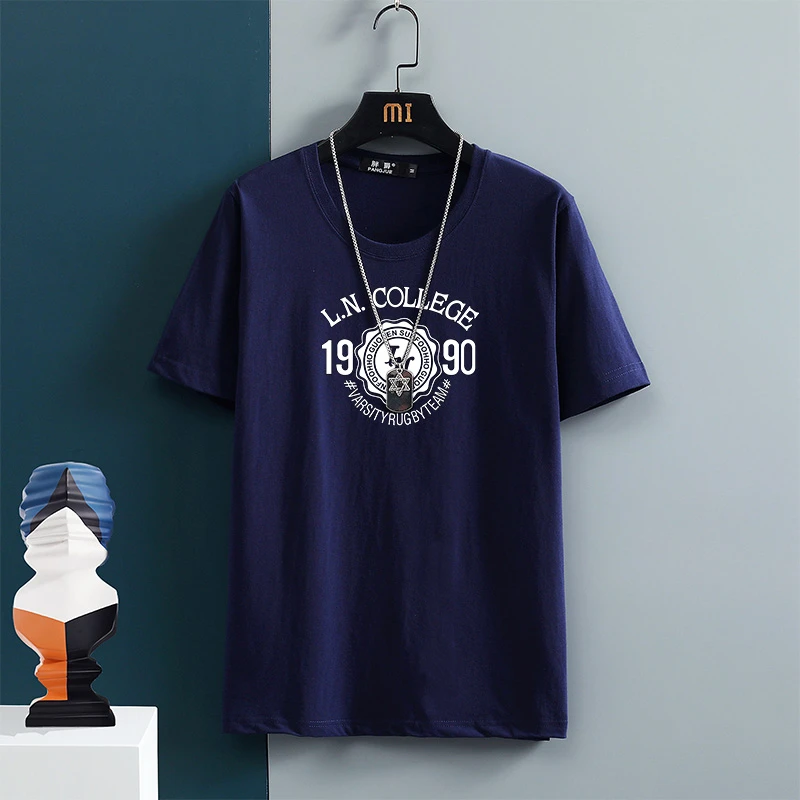 加肥加数字大码男装短袖显瘦200-300肥佬纯棉t恤男半袖打底衫男