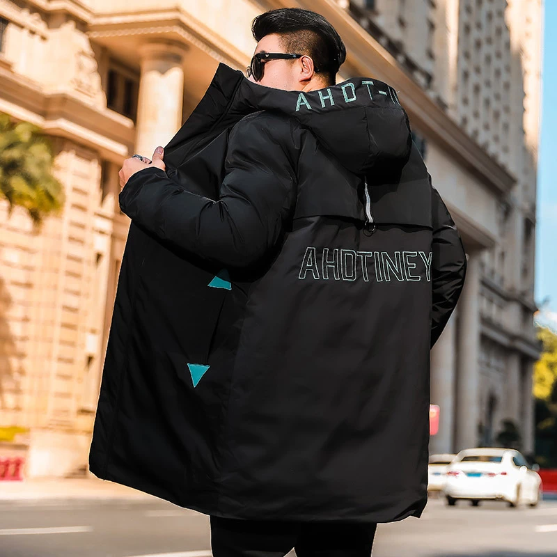 大码男装棉衣潮流加肥加厚大胖子肥佬中长款棉服中长款工装外套