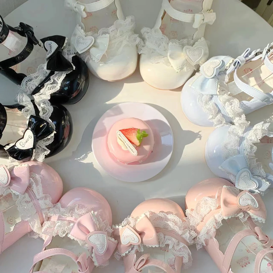 现货【小樱酱中跟版】lolita鞋可爱doll感中跟玛丽珍甜妹