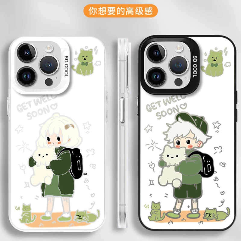 森林小情侣彩银镭射适用oppo苹果15华为prua70小米vivo红米iphone