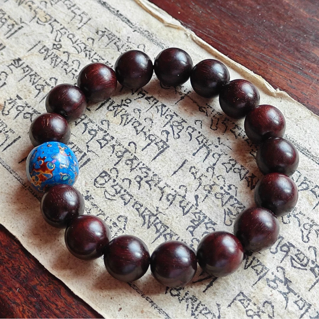 小叶紫檀手串 直径12尺寸 带星 单圈手串 一物一图（1）