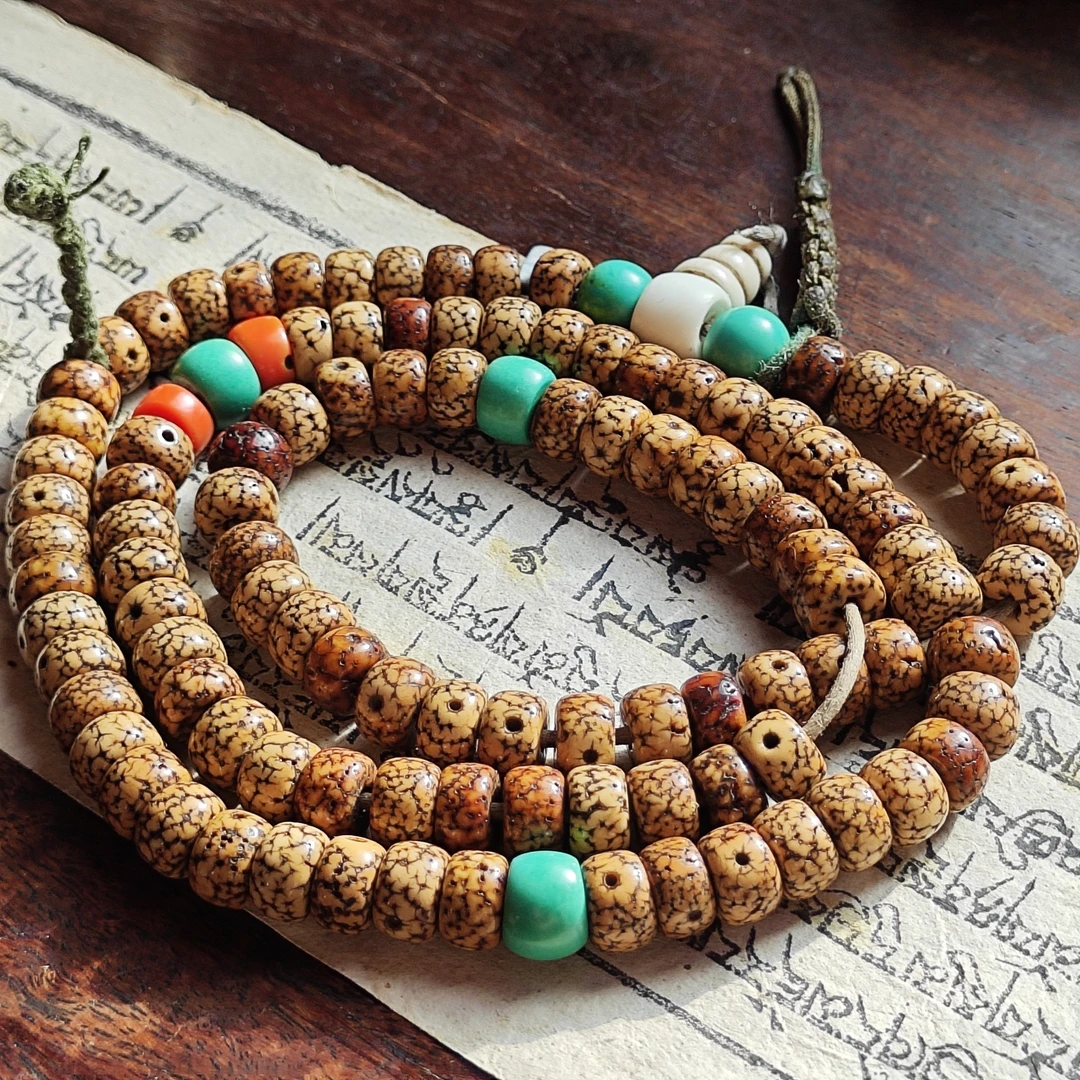 西藏藏传星月菩提念珠 直径9毫米 年份老星月 原汁原味