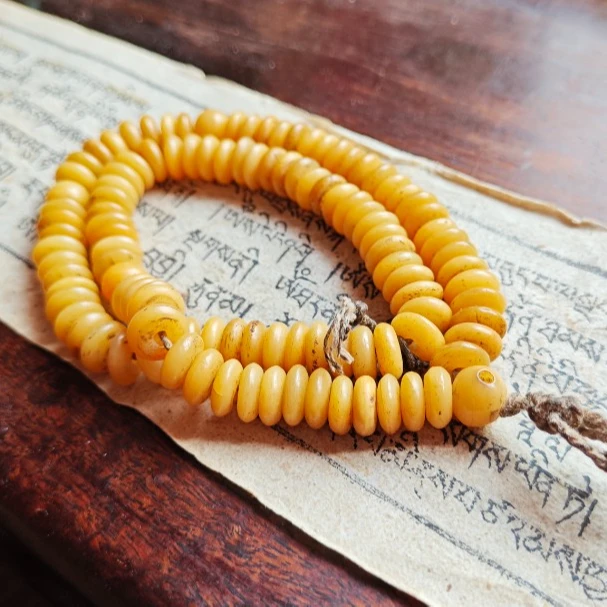 非金属树脂手链 西藏藏传老灵G片珠念珠直径10+毫米手串饰品藏式