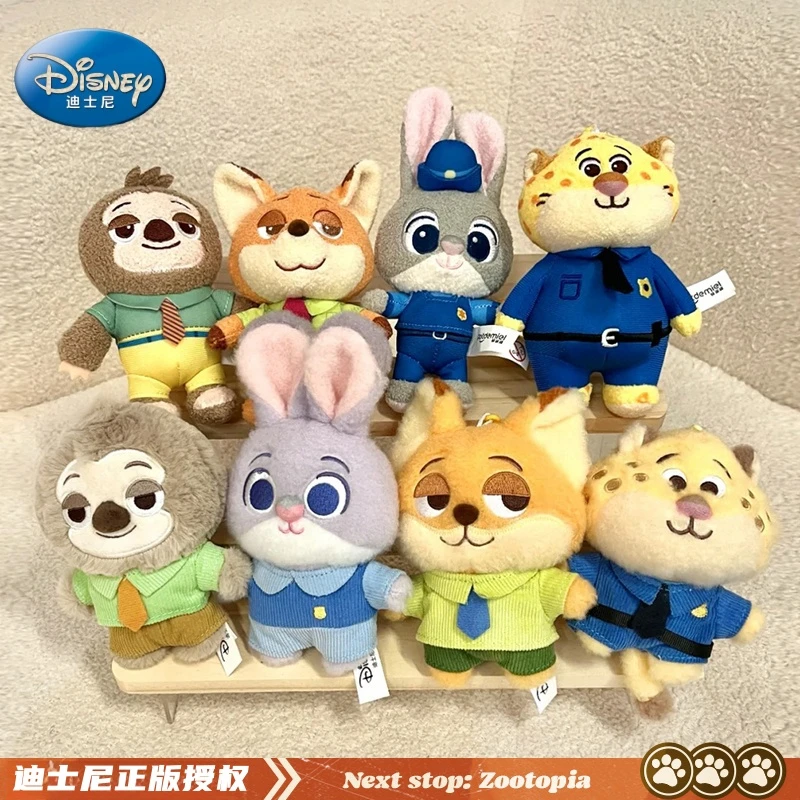 正版迪士尼疯狂动物城朱迪尼克闪电毛绒公仔钥匙扣可爱包挂件玩偶