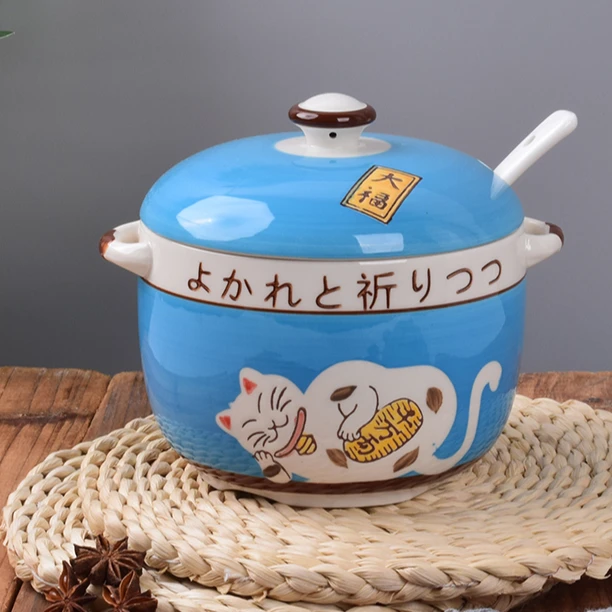 日式陶瓷调味罐耐高温泼辣椒油罐大号猪油罐油壶家用厨房套装油罐