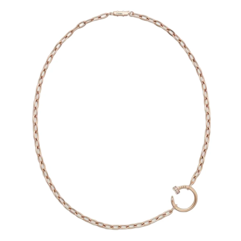 99新 Cartier/卡地亚 JUSTE UN CLOU系列 斯巴达链钉子头尾钻项链