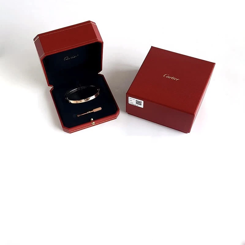 99新 Cartier/卡地亚 LOVE 系列 15号圈玫瑰金无钻宽版手镯镯子