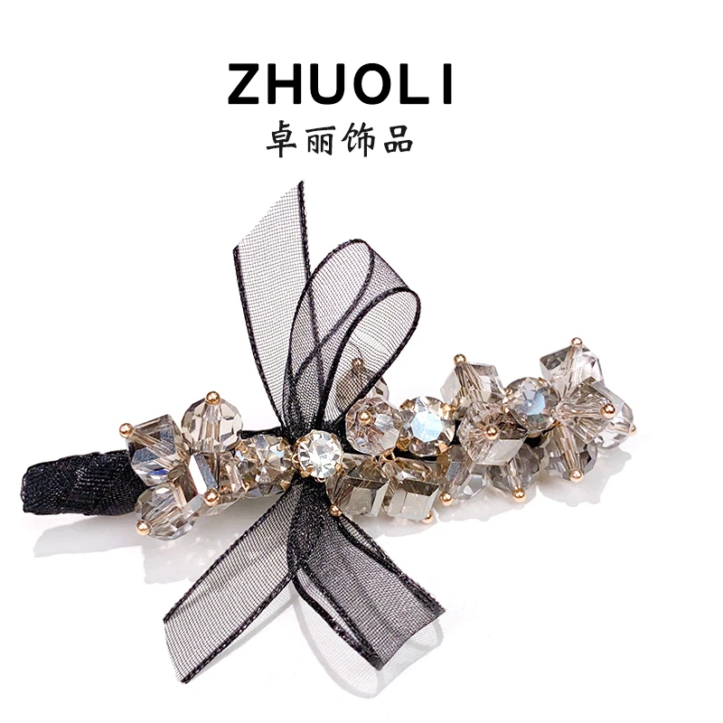 C317韩版新款蝴蝶结刘海夹鸭嘴夹