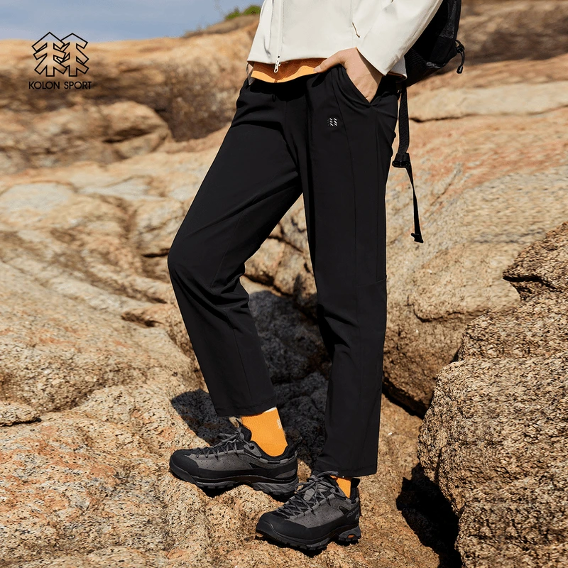 KOLONSPORT可隆情侣夏季凉感防晒长裤透气徒步弹力休闲户外运动裤