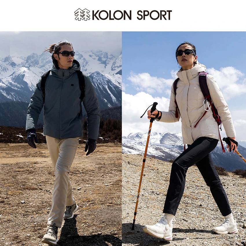 KOLON SPORT可隆羽绒服女户外防泼水轻量鹅绒服防风透湿羽绒夹克