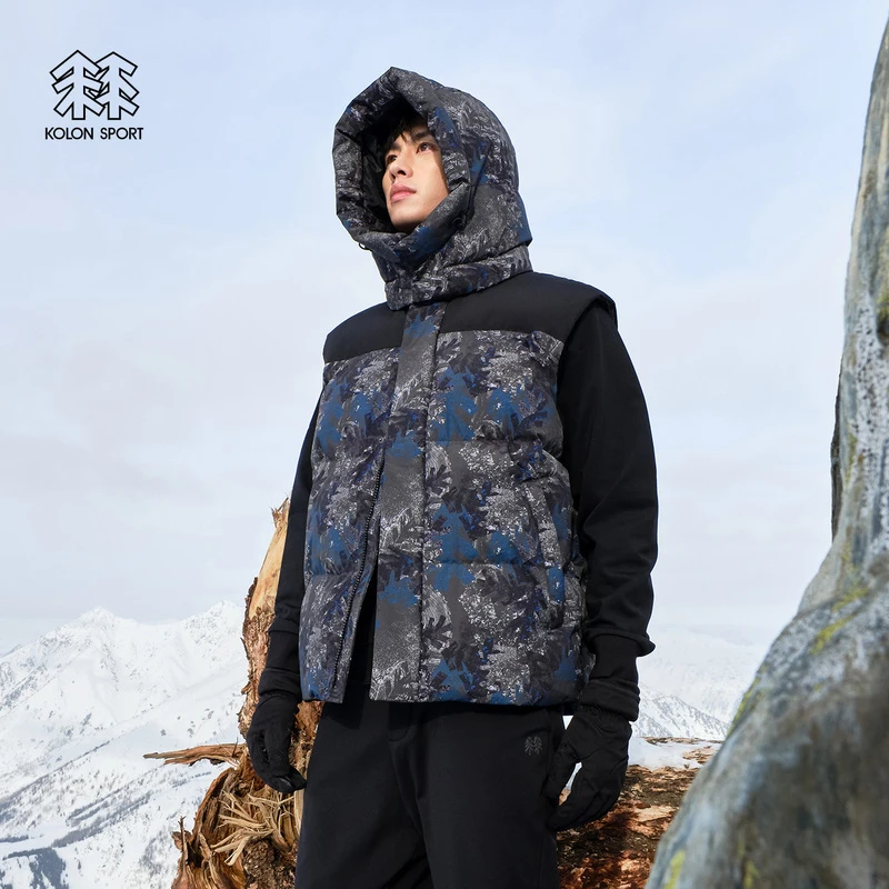 KOLON SPORT可隆羽绒夹克户外运动大鹅绒服可拆卸重量羽绒服马甲