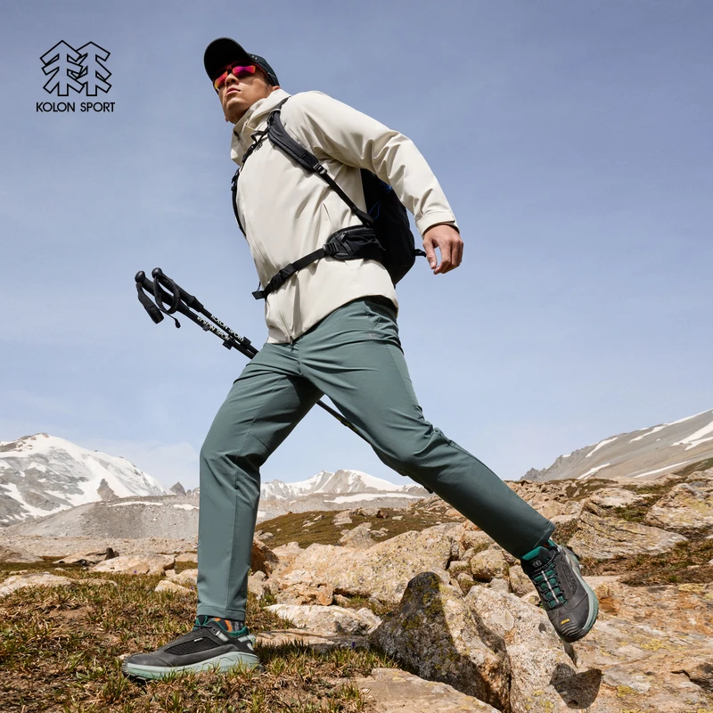 可隆户外休闲运动登山徒步露营男子防泼水弹力软壳裤