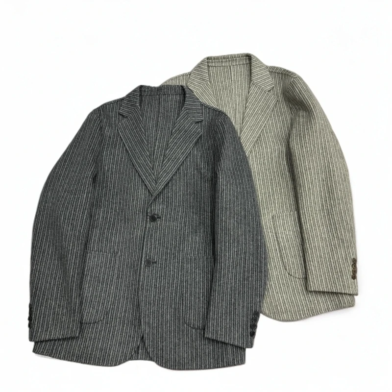 条纹双面呢   秋冬季新款男士单排扣时尚短款外套88500
