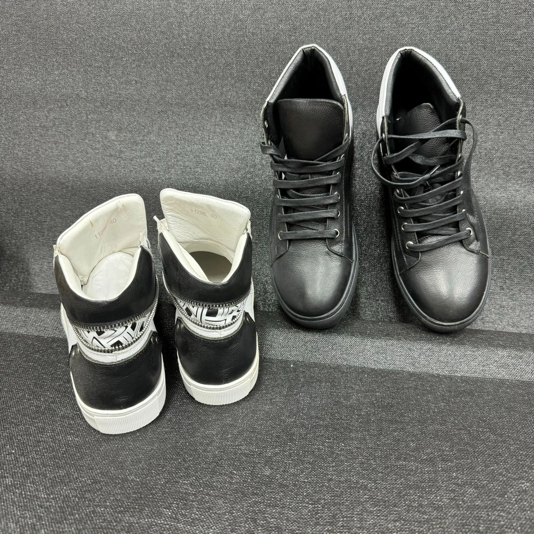 春秋新品男士时尚百搭运动高帮鞋子潮流休闲男款小版鞋11298