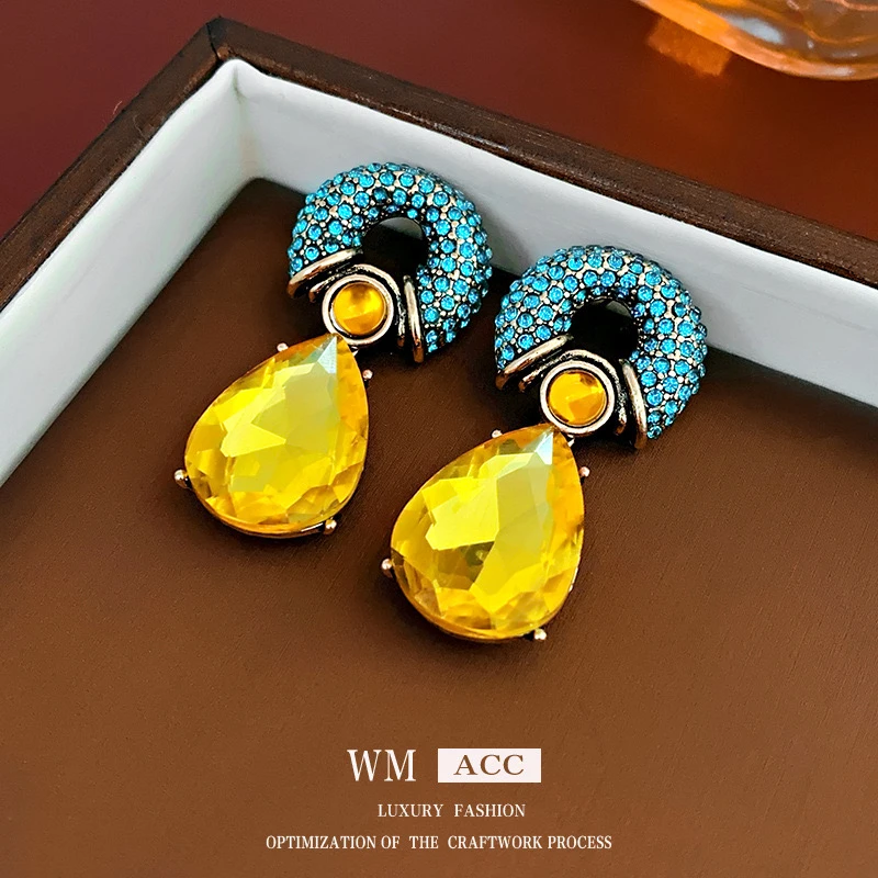 铜合金耳饰 【月落森林】重工中古高奢小众设计款时尚优雅-616